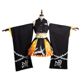 Agatsuma Zenitsu Cosplay Kimono Halloween Karneval Damen Outfits