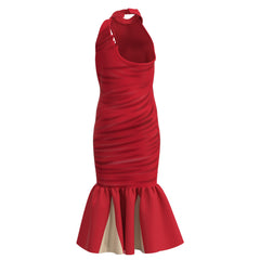 Cruella Cosplay Kostüme Halloween Karneval Rot Kleid für Kinder