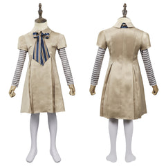 M3gan 2023 Kinder Mädchen Kleid Cosplay Halloween Karneval Kostüm