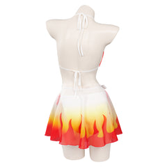 Blade of Demon Destruction Rengoku Kyoujurou Cosplay Sexy Bademode Erwachsene Sommer 2tlg. Badeanzug