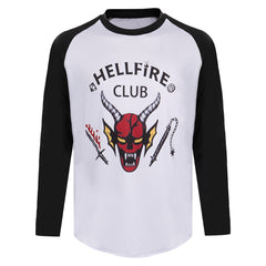 Stranger Things 4 (2022) Hellfire Club Langarm Top Eddie Munson Halloween Karneval T-Shirt