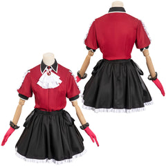 Arima Kana Oshi no Ko rotes Kleid Cosplay Kostüm Halloween Karneval Outifts
