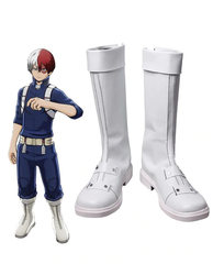 Boku no Hero Akademia BNHA Todoroki Shoto Stiefel Cosplay Schuhe Weiß
