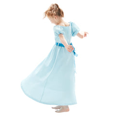 Peter Pan Nimmerland Wendy Darling Kleid Cosplay Kostüm Blau für Kinder
