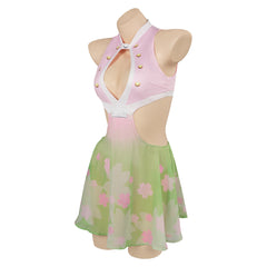 Demon Slayer Kanroji Mitsuri Badeanzug originelle Damen einteilige Bademode Cossky®