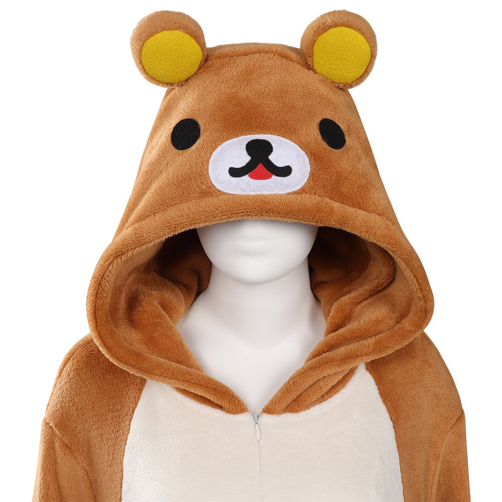 Rilakkuma Theme Park Adventure Brother Bear Cosplay Schlafanzug Outfits Halloween Karneval Originell Jumpsuit