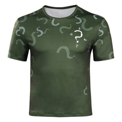 The Batman Riddler Cosplay Kostüme Erwachsene Sommer Kurzarm T-Shirt