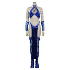Mortal Kombat Kitana Cosplay Kostüme Outfits Halloween Karneval Anzug
