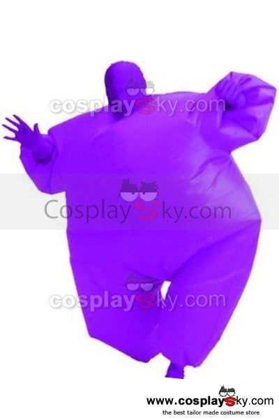 Fatsuit Aufblasbares Kostüm Ganzkörper-Overall Erwachsene Größe Karneval Lila