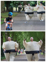 Fatsuit Aufblasbar Kostüm Fettkostüm Erwachsen Karneval Halloween Party Sumo Sumou Wrestler Kostüme