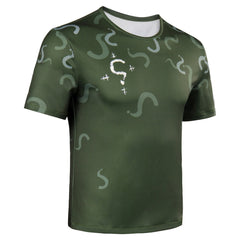 The Batman Riddler Cosplay Kostüme Erwachsene Sommer Kurzarm T-Shirt