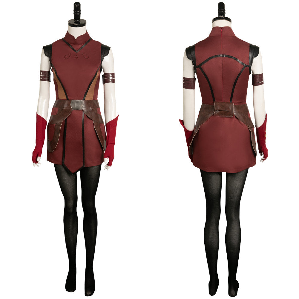 Ahsoka Ahsoka Tano rot Cosplay Kostüm Halloween Karneval Outfits