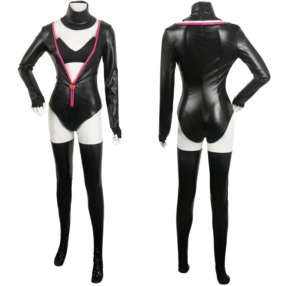 Angel Dust Hazbin Hotel Cosplay schwarz Kostüm Halloween Karneval Outfits