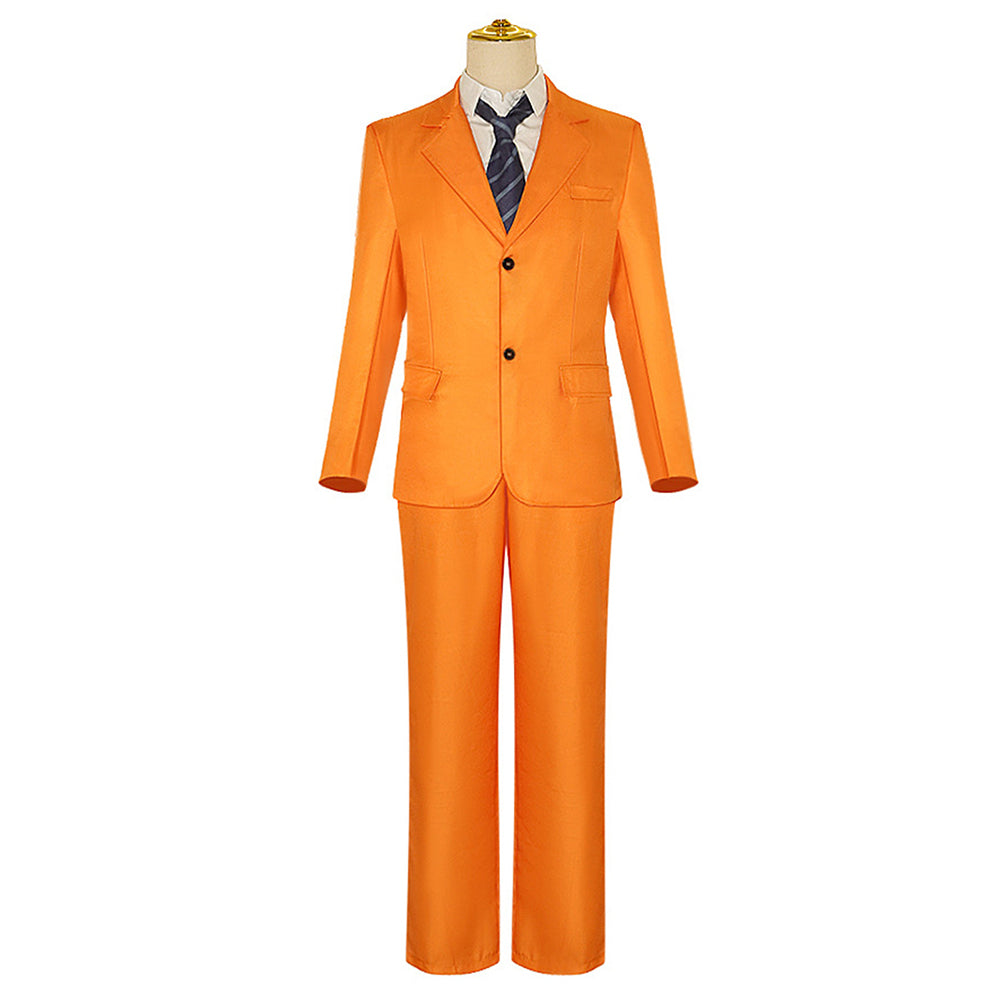 Anime PLUTO Gesicht organge Anzug Cosplay Halloween Karneval Kostüm