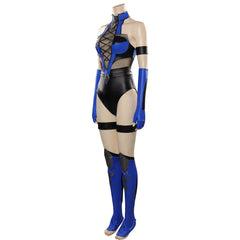Mortal Kombat 4 Kitana Cosplay Kostüm Outfits Halloween Karneval Jumpsuit
