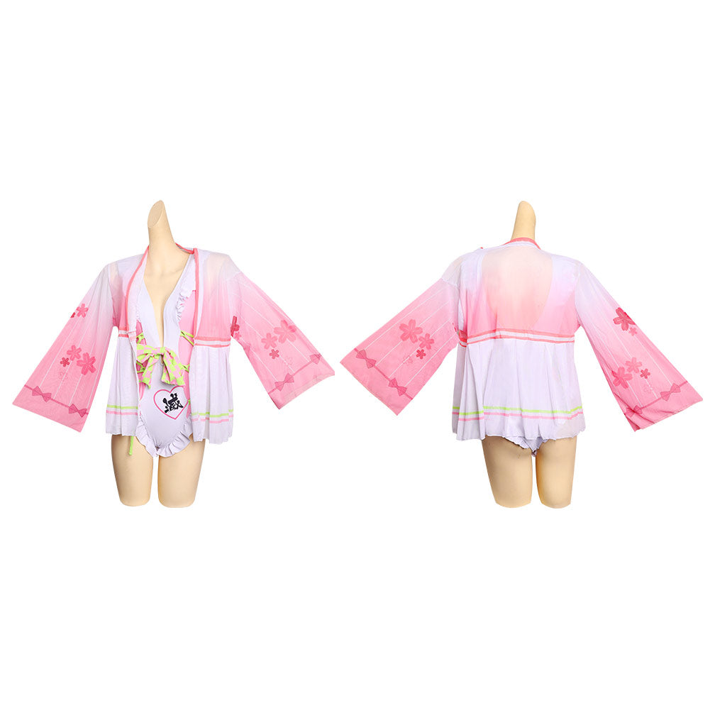 Demon Slayer Kanroji Mitsuri Bademode Damen Sommer Originell 2tlg. Badeanzug Cossky®