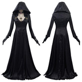 Resident Evil Village Witch Bela Hexe Bela Dimitrescu Schwarz Kleid Cosplay Kostüm