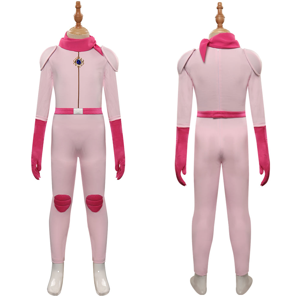 Kinder Peach Overall The Super Mario Bros. Movie Peach Cosplay Kostüm Halloween Karneval Outfits