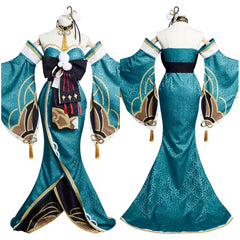 Hina/Gorou Genshin Impact Cosplay Kostüme Outfits Halloween Karneval Kleid