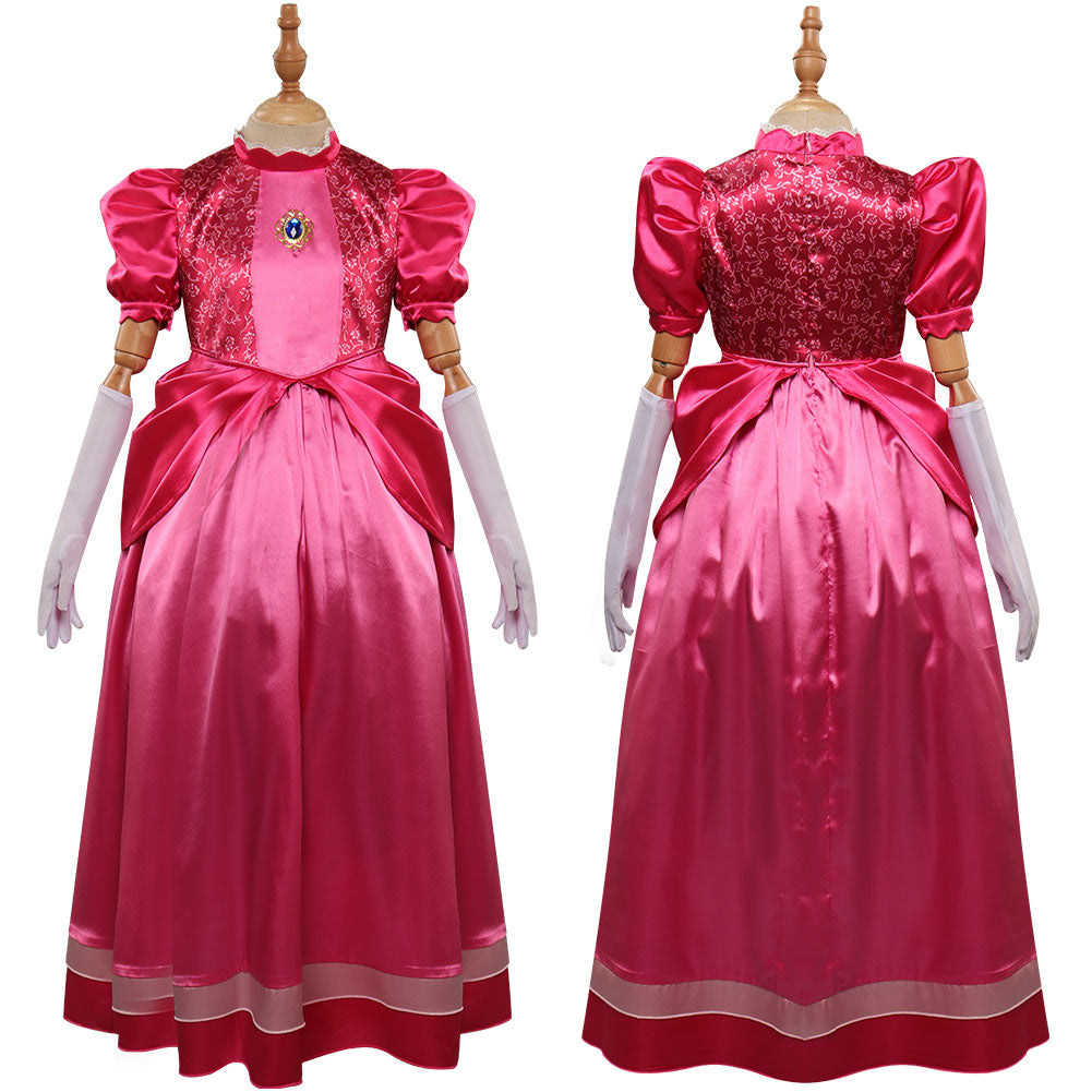 Kinder Prinzessin Peach Kleid The Super Mario Bros. Movie Peach Kostüm Outfits