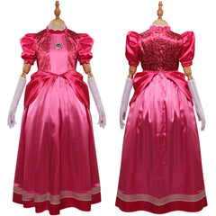Kinder Prinzessin Peach Kleid The Super Mario Bros. Movie Peach Kostüm Outfits