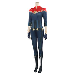Captain Marvel Brie Larson Overall Cosplay Kostüm Outfits Halloween Karneval Jumpsuit