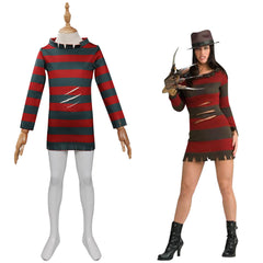 Kinder A Nightmare On Elm Street Freddy Krueger Cosplay Kostüm Outfits Halloween Karneval Kleid