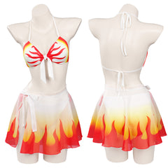 Blade of Demon Destruction Rengoku Kyoujurou Cosplay Sexy Bademode Erwachsene Sommer 2tlg. Badeanzug