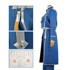 Fullmetal Alchemist Roy Mustang Cosplay Kostüm Set Halloween Karneval Outfits