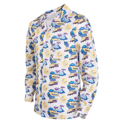 Dr. Emmett Brown gedruckt T-Shirt Cosplay Kostüm Halloween Karneval Outfits