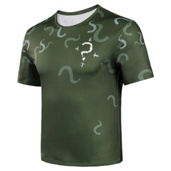 The Batman Riddler Cosplay Kostüme Erwachsene Sommer Kurzarm T-Shirt