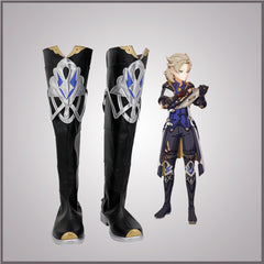 Genshin Impact Albedo Cosplay Schuhe Stiefel Halloween Schuhe