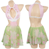 Demon Slayer Kanroji Mitsuri Badeanzug originelle Damen einteilige Bademode Cossky®