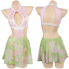 Demon Slayer Kanroji Mitsuri Badeanzug originelle Damen einteilige Bademode Cossky®