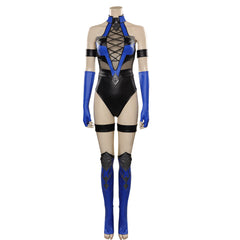 Mortal Kombat 4 Kitana Cosplay Kostüm Outfits Halloween Karneval Jumpsuit