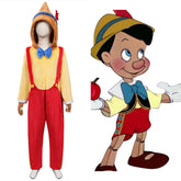 Kinder Pinocchio Cosplay Kostüm Jumpsuit Nachtwäsche Halloween Karneval Originell Pyjamas