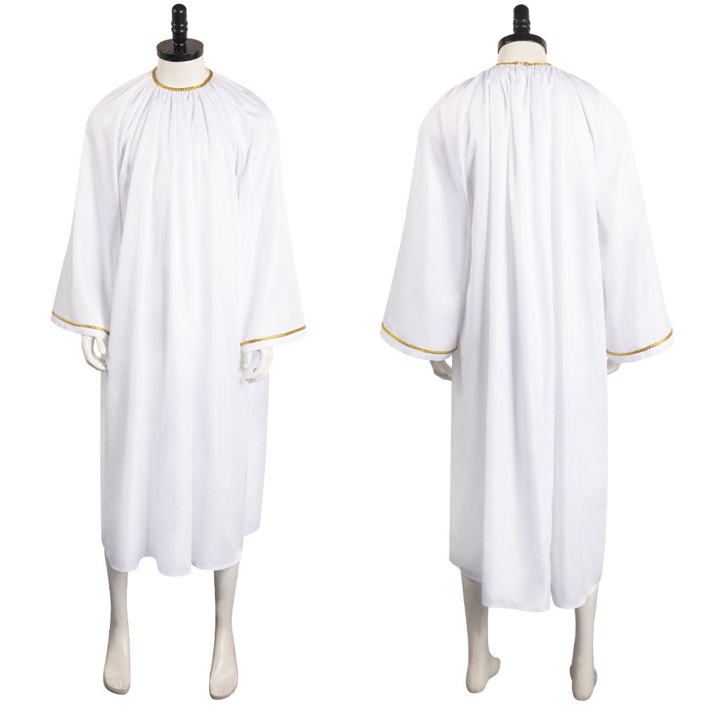 Ein Engel und ein Dämon Good Omens Engel Erziraphael Aziraphale weiß Mantel Cosplay Robe