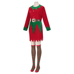 Elf: Buddy‘s Musical Christmas Buddy Elf Damen Weihnachtskleid Cosplay Weihnachten Kostüm