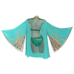 Genshin Impact Hina Goro Cosplay Sexy Bademode Damen Sommer 4tlg. Badeanzug