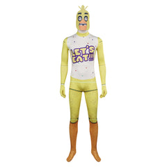 Film FNAF Chica Jumpsuit Five Nights at Freddy's Cosplay Karneval Kostüm