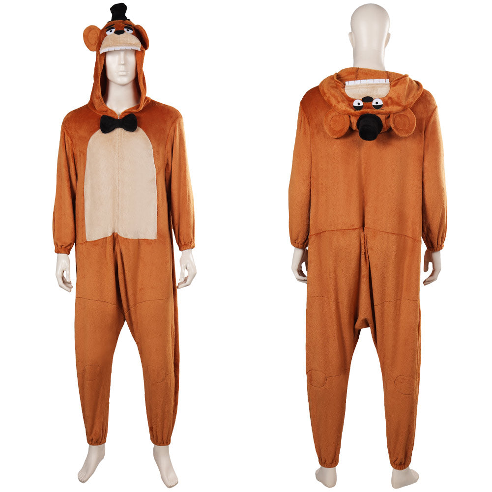 Film FNAF Freddy Pyjama Five Nights At Freddy's Jumpsuit Schlafanzug Cosplay Kostüm