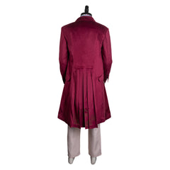 Film Wonka 2023 Willy Wonka rotes Kostüm Set Cosplay Halloween Karneval Outfits