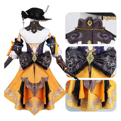 Genshin Impact Navia Kostüm Set Cosplay Halloween Karneval Outfits