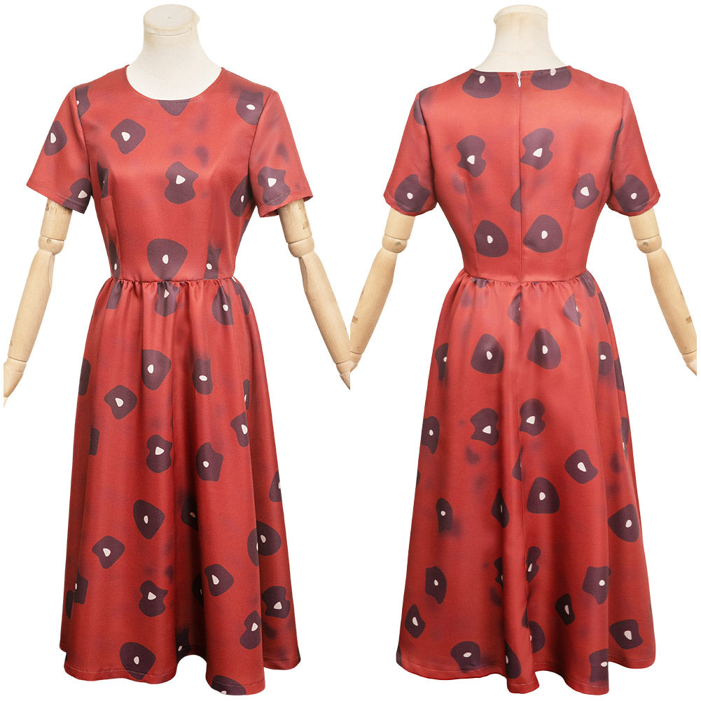 Ghost Girl rotes Kleid Lethal Company Cosplay Kostüm