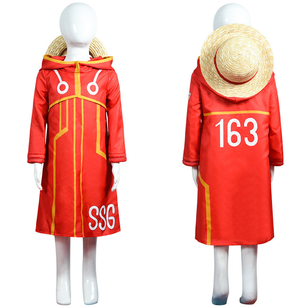 Kinder Egghead Arc One Piece Luffy Cosplay Kostüm Set