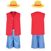 Kinder Jungen One Piece Luffy Cosplay Kostüm Halloween Karneval Party Outfit