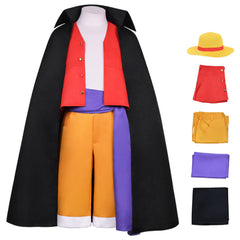 Kinder Jungen One Piece Luffy Cosplay Kostüm Set Halloween Karneval Outfit