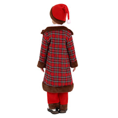 Kinder Jungen Weihnachten Kostüm aus Schottenstoff Santa Claus Christmas Costume