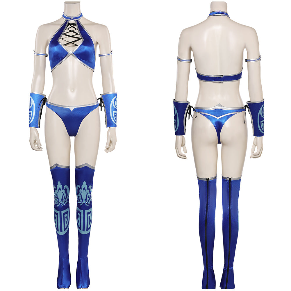 Kitana Mortal Kombat 11 Kitana Sexy Kostüm Halloween Karneval Outfits