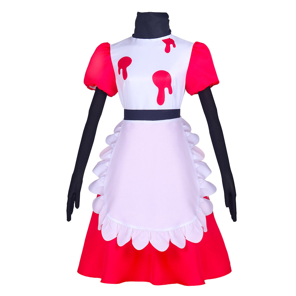 Niffty Hazbin Hotel Dienstmädchen Kleid Cosplay Kostüm